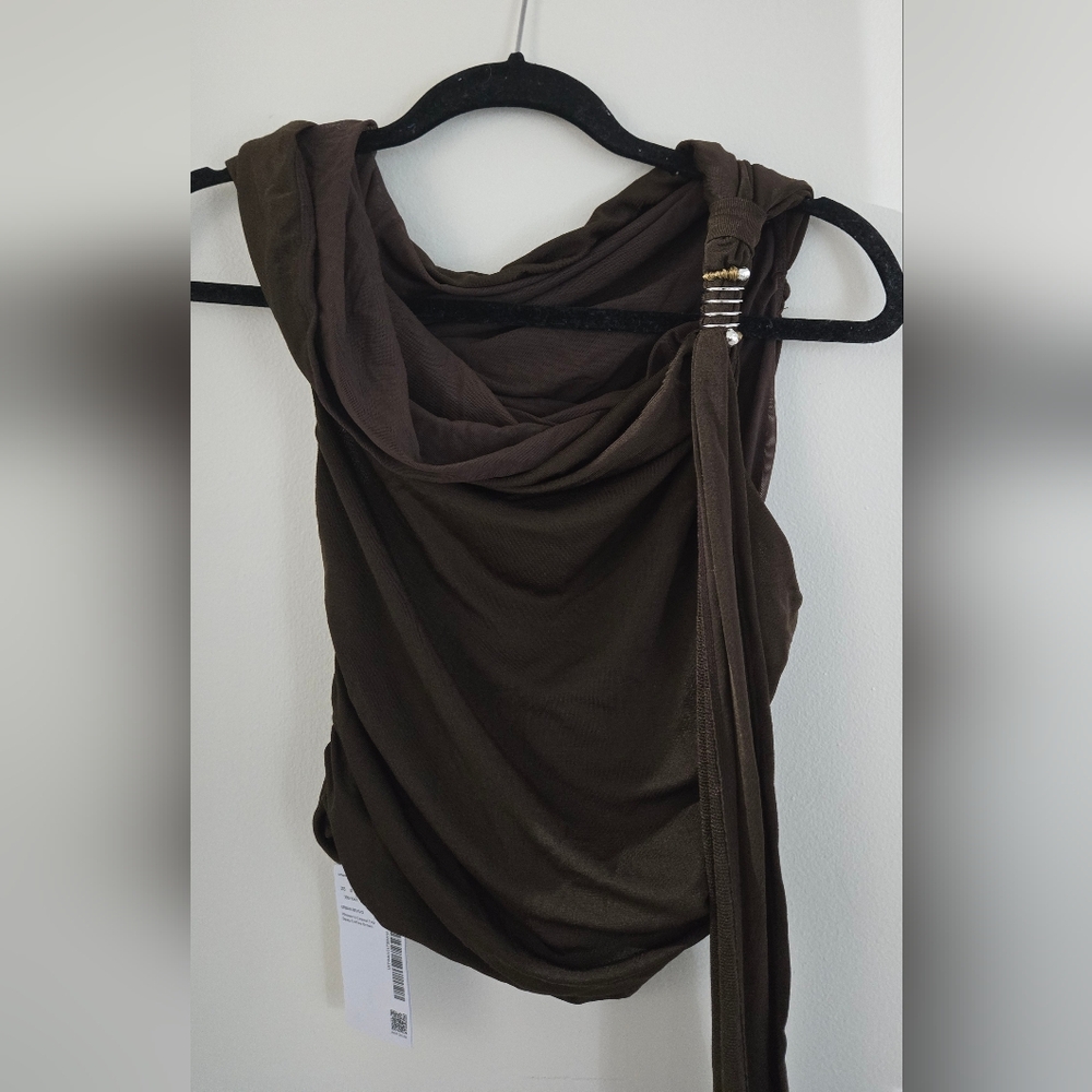 Urban Revivo Deep Coffee Brown Top